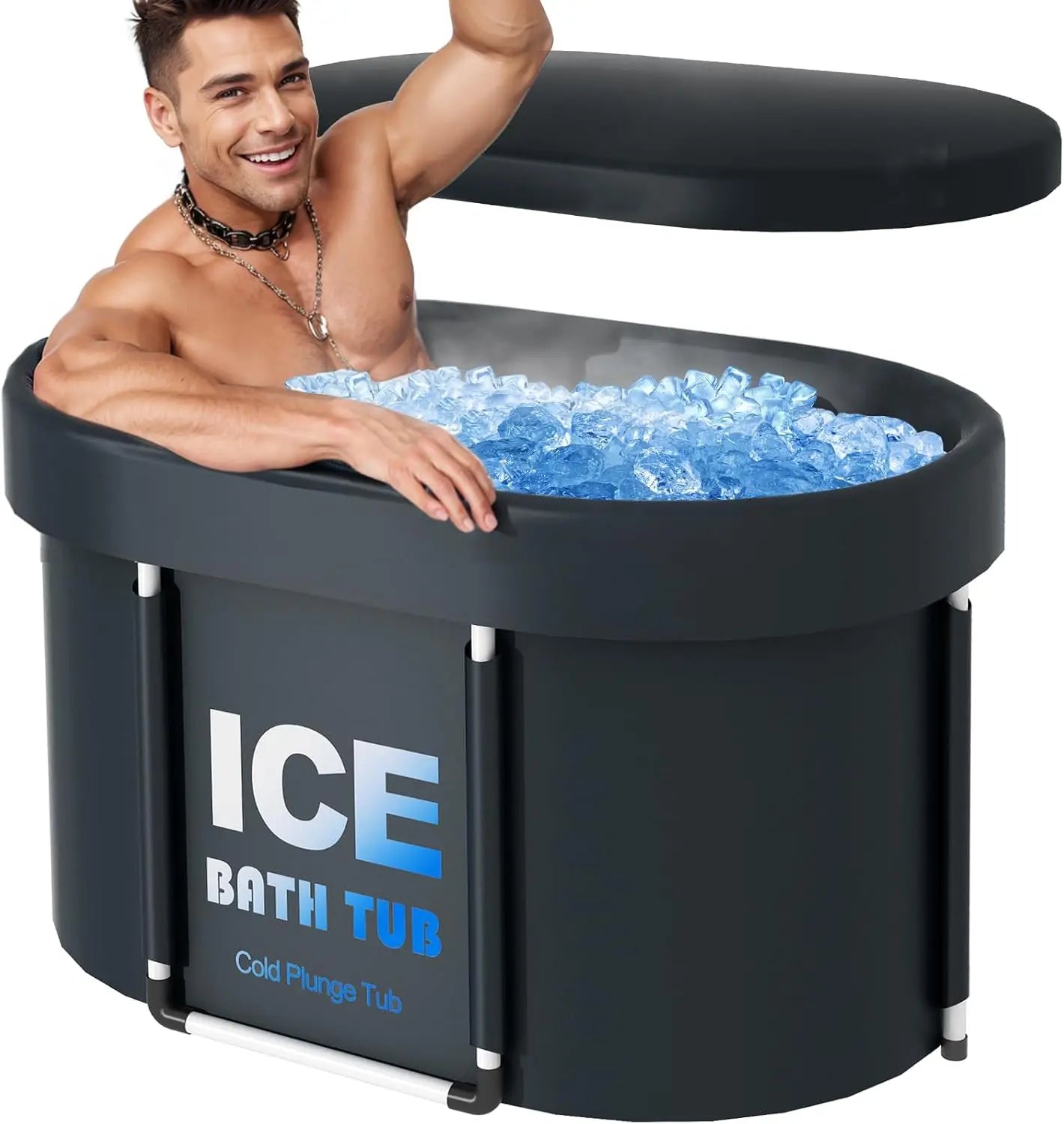 Portable ice bath tub
