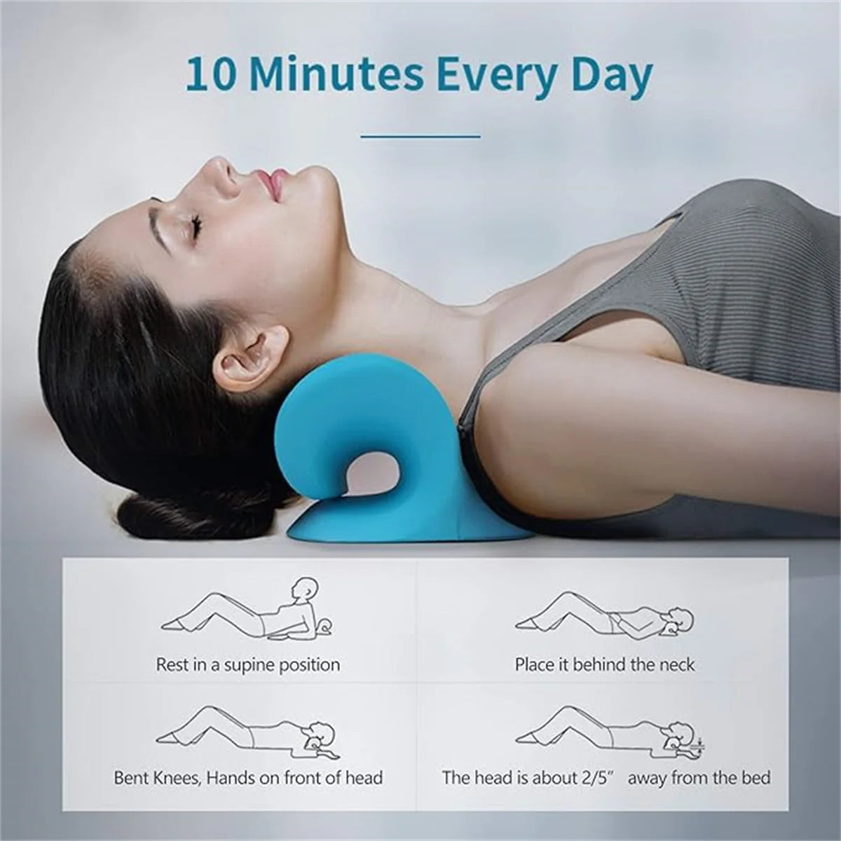 Neck traction pillow